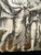 1950s 1950s Neoclassic Decoupage Reverse Painting Engraving Framed Art - Set of 2 For Sale - Image 5 of 9