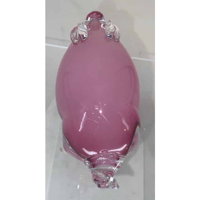 Hand Blown Glass Pig Figurine, Artist Signet. For Sale In Providence - Image 6 of 8