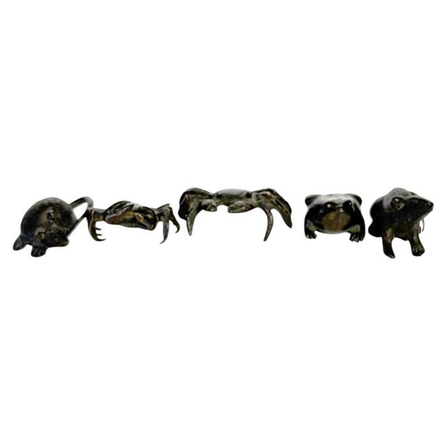 Vintage Bronzes Animal Figures, France, 1950, Set of 5 For Sale - Image 11 of 11