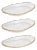 Cassiel Clear Bowls with Jagged Gold Rim, Set of 3, Large For Sale