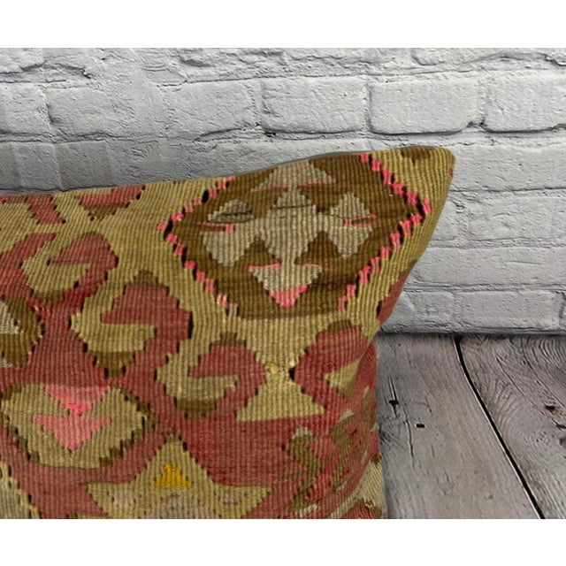 Turkish 16 x 24 Kilim Pillow Turkish Cushion Byzantine Beauty Pillow Cushion Cover For Sale - Image 3 of 5