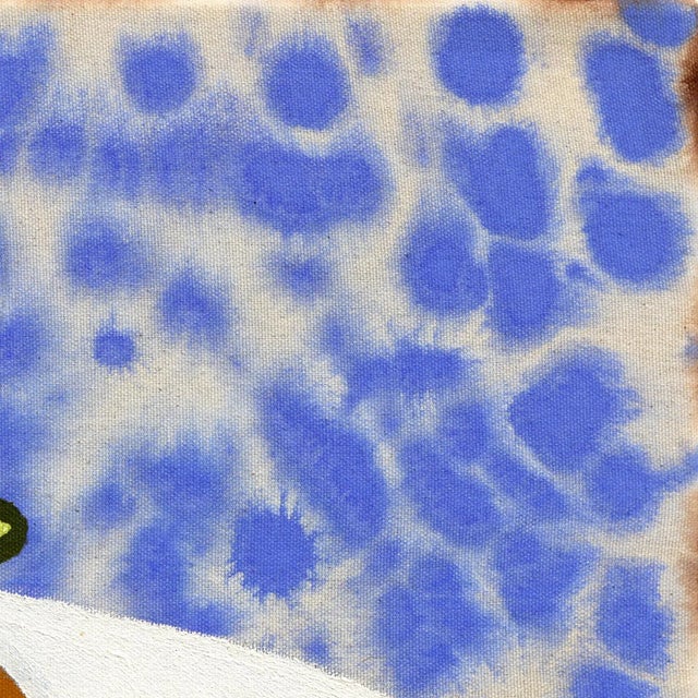 Folk Art Memory Stack I - Modern Abstract Folk Art Inspired Floral Painting on Raw Canvas Original Artwork by Meredith Walker For Sale - Image 3 of 9