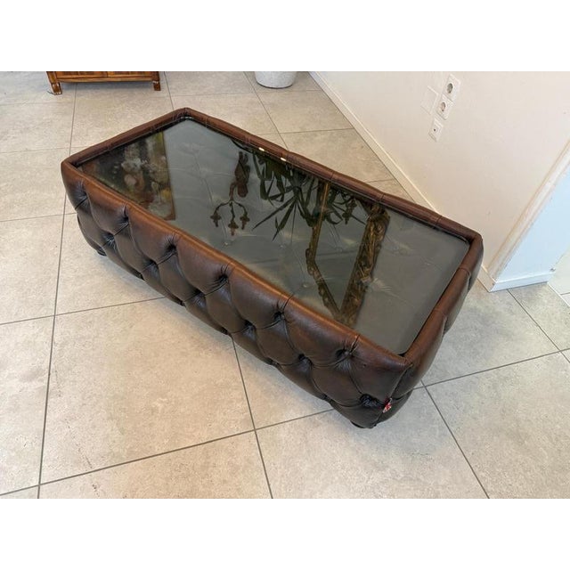 Chesterfield Coffee Table in Leather For Sale - Image 6 of 11