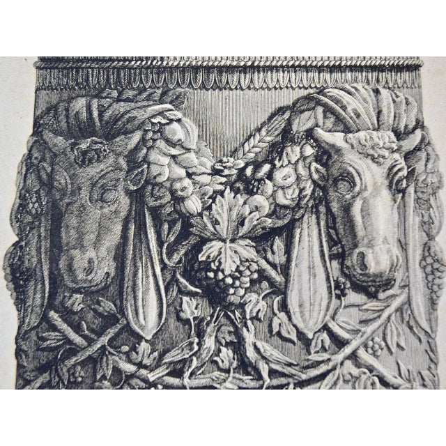 Ancient Roman Marble Vase: 18th C. Etching Vaso Cinerario Di Gran Mole by Giovanni Piranesi, 1768-1778 For Sale - Image 4 of 5