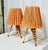 Moroccan Mid 20th CenturyFlame Orange Moroccan Raffia Table Lamps - a Pair For Sale - Image 3 of 6