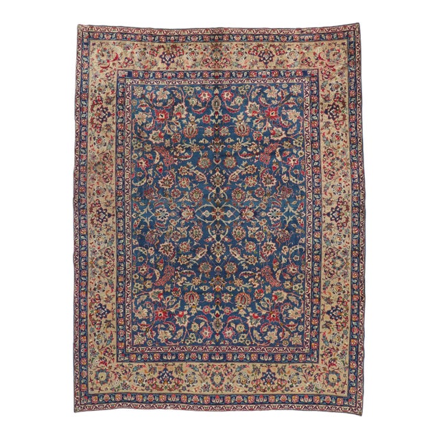 Vintage Persian Isfahan Rug - 09'10 X 13'00 For Sale
