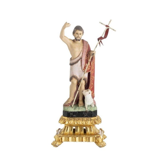 Religious Artist, Saint John, 19th Century, Wood For Sale - Image 6 of 6