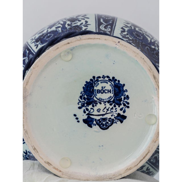 Delft Blue Ceramic Table Lamps from Boch Frères, 1960s, Set of 2 For Sale - Image 14 of 15
