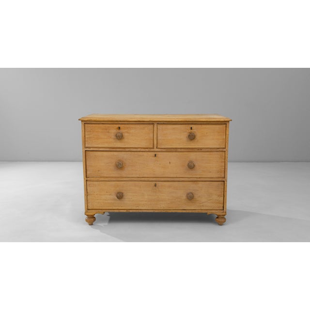 19th Century English Wooden Chest Of Drawers For Sale - Image 4 of 18