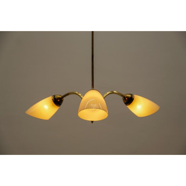 1950s Mid-Century Modern 3-Armed Brass Sputnik Lamp, 1950s For Sale - Image 5 of 15