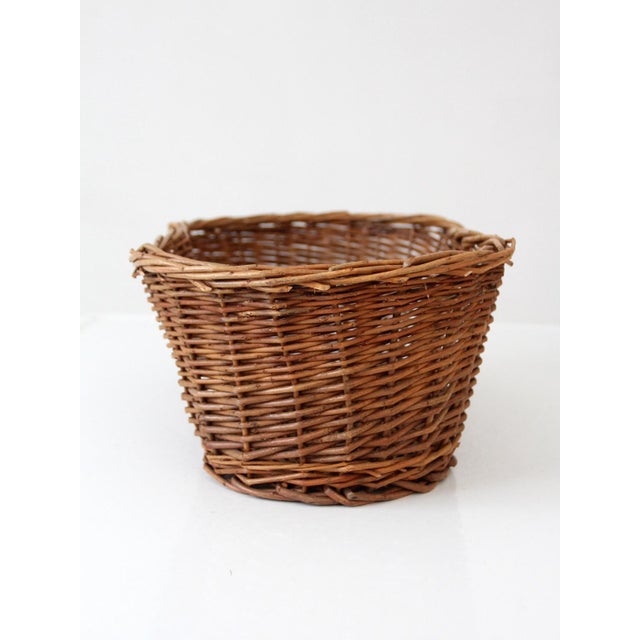 Vintage Wicker Basket For Sale - Image 11 of 11