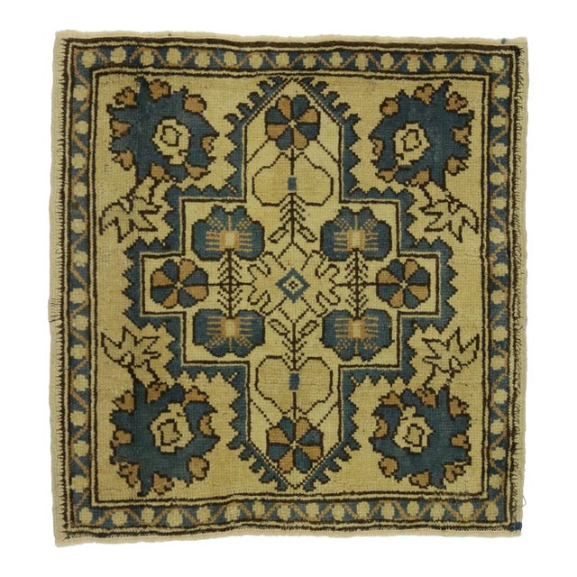 Vintage Turkish Oushak Yastik Rug - 02'03 X 02'04 For Sale