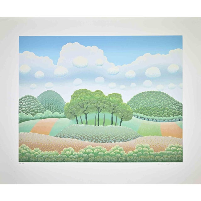 Ivan Rabuzin, Landscape, Screen Print, 1990s For Sale
