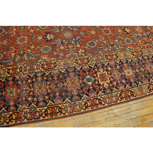 Textile 1840s Red Herati Floral Antique n.w. Persian Gallery Rug 7'6" X 23' Handknotted Wool Carpet For Sale - Image 7 of 14