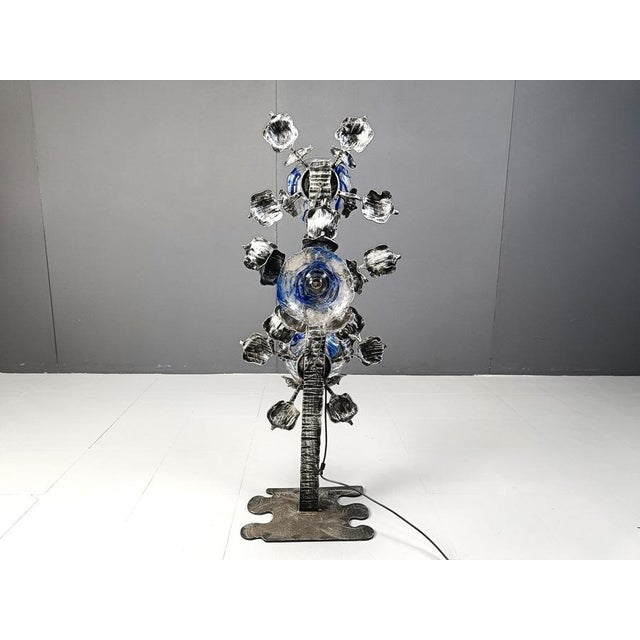 Brutalist Brutalist Murano Glass Floor Lamp, 1970s For Sale - Image 3 of 15