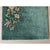 Green 1920s Small Wool Pile Green Open Field Antique Floral Chinese Deco Throw Rug For Sale - Image 8 of 8