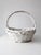 Mid 20th Century Vintage White Wicker Gathering Basket With Double Handles For Sale - Image 5 of 17