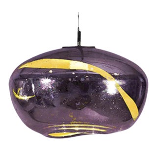 Galaxy Pendant Light from the Vista Swirl Collection in Dark Violet For Sale