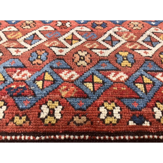 Figurative Antique Caucasian Kuba Rug 3'11" X 5’8” For Sale - Image 3 of 7