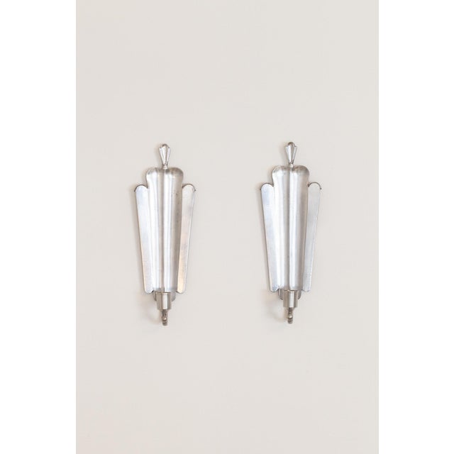 Wall Sconces attributed to Edvin Ollers for Schreuder & Olsson, Sweden, 1930s, Set of 2 For Sale - Image 6 of 6