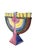 Vintage Hand Painted Ceramic Studio Pottery Menorah For Sale In Charlotte - Image 6 of 16