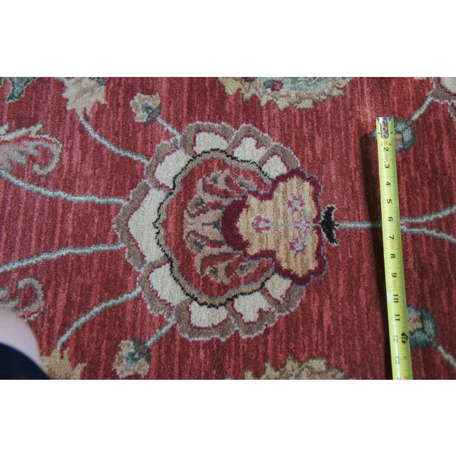Karastan Ashara 100% Wool Red Agra Acanthus Palmette 549 Area Rug Carpet 9 X 12 For Sale - Image 14 of 15