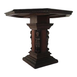 1930s Vintage Spanish Pedestal Table For Sale