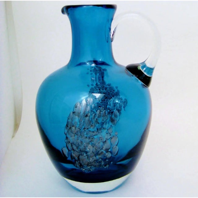 Vintage Zwiesel Decorative Glass Ewer For Sale - Image 4 of 7