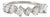 14k White Gold 1.52ctw Staggered Mixed Multi Shape Diamond Eternity Band Ring, Size 6.5 For Sale