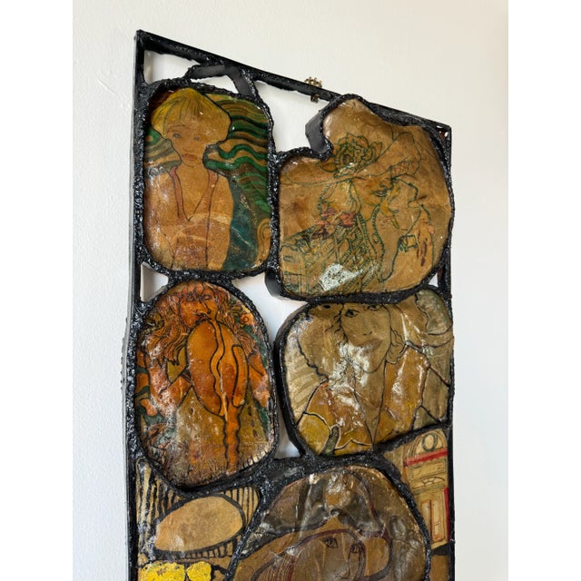 1970s Vintage Mixed Media Brutalist Wall Art Sculpture Artwork For Sale - Image 10 of 12