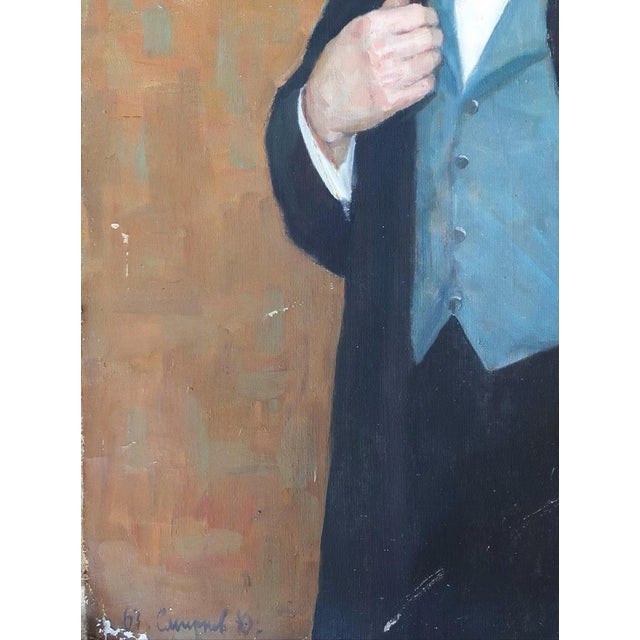 1960s Friedrich Engels Portrait Painting, Original Soviet Art, 1967 (120-90) For Sale - Image 5 of 6