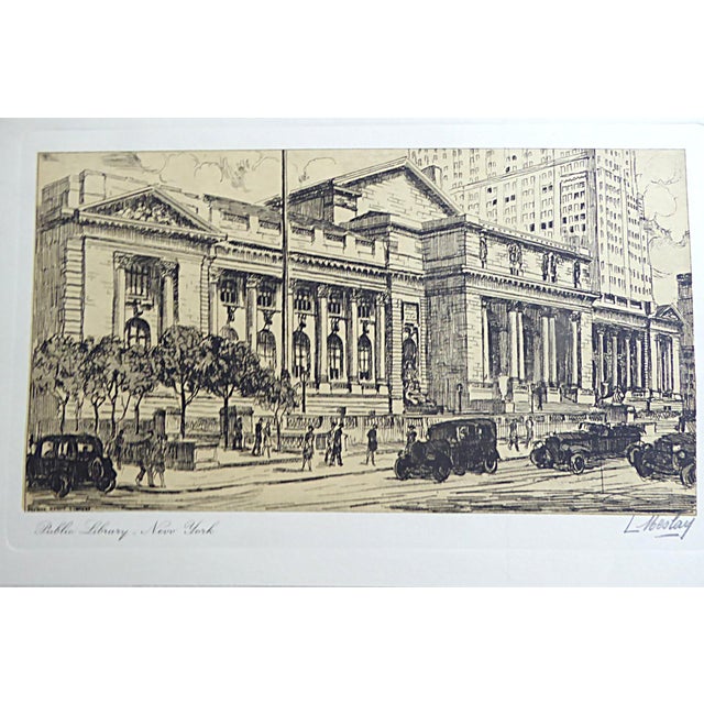 French Etchings by L. Meslay - New York City & Washington D. C. Early 20th Century For Sale - Image 13 of 18