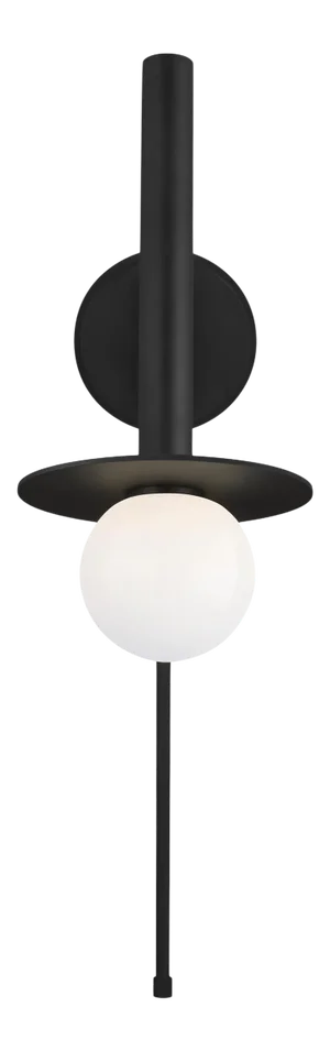 Kelly Wearstler by Visual Comfort Studio Nodes Small Pivot Sconce, Black