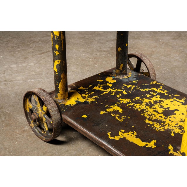 Vintage Industrial Steel Rolling Die Cart For Sale - Image 9 of 13