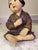 Art Deco Antique 1930s Art Deco Esther Hunt Style Polychrome Chalkware Seated Asian Child Figurine For Sale - Image 3 of 9