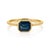 Bezel Set 1.07ct Octagon Blue Sapphire Solitaire Ring Size 6 in 14k Yellow Gold For Sale - Image 4 of 15
