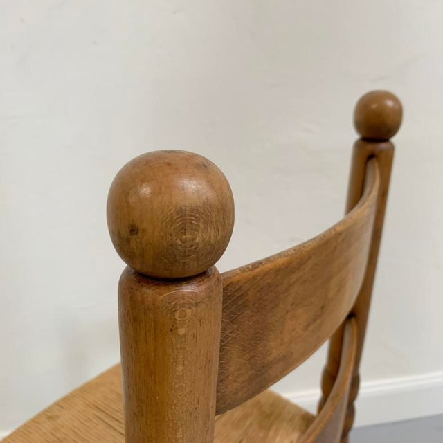 Charles Dudouyt Vintage French Decorative Wood Chairs, 1940, Set of 2 For Sale - Image 4 of 16