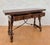 1940s Spanish Carved Wood Drop-Leaf Table With Iron Stretcher For Sale - Image 4 of 12