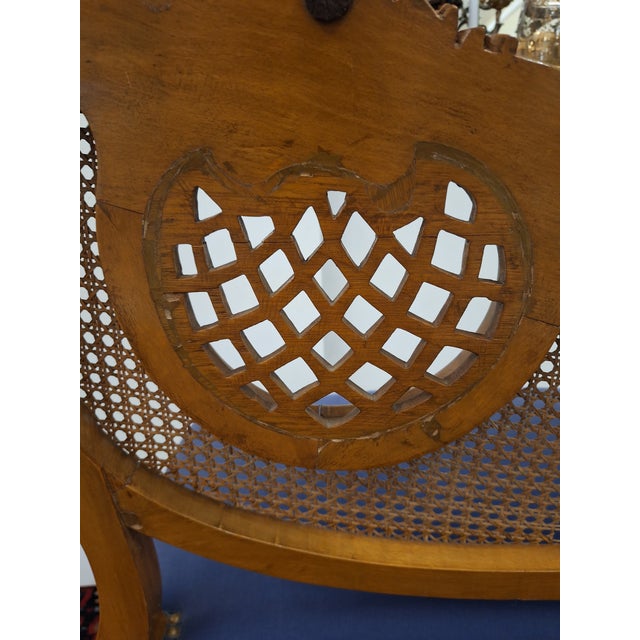 Vintage French Louis Xv Style Upholstered Setter For Sale - Image 12 of 16