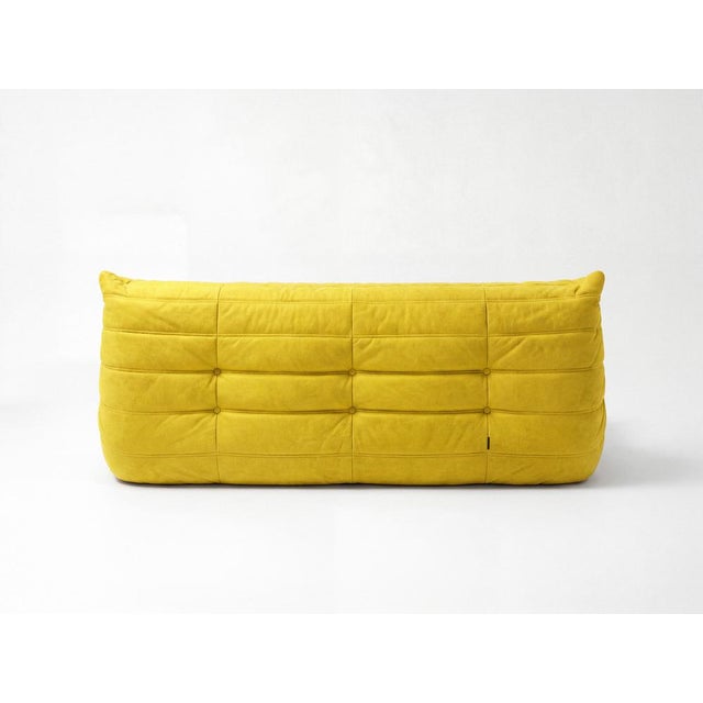 Mid-Century Modern Togo Sofa Three Seater in Yellow by Michel Ducaroy for Ligne Roset For Sale - Image 3 of 6