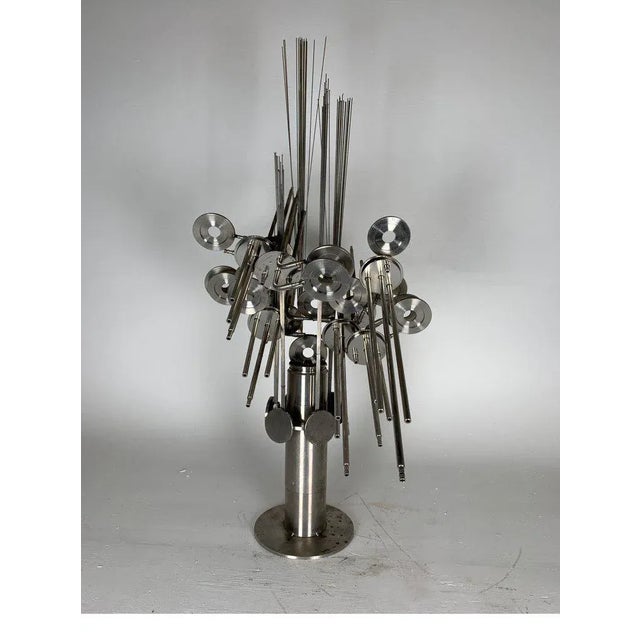 Industrial Late 20th Century "Interdimensional Antennae" D. Phillips Welded Steel Table Sculpture For Sale - Image 3 of 12