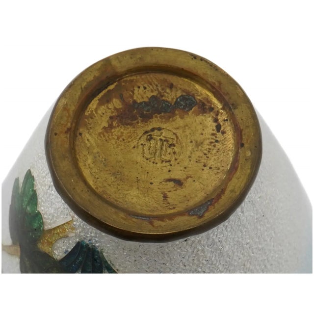 Antique Japanese Meiji Ginbari Cloisonne Enamel Vase For Sale - Image 4 of 5