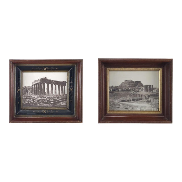 Pair of Photographs of the Acropolis and Parthenon, Greece Circa 1890 For Sale