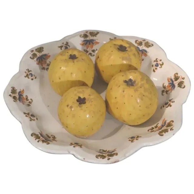 Antique 18th Century French Delft Faience Tromp L'Oeil Plate with Sculpture of Apples For Sale - Image 13 of 13