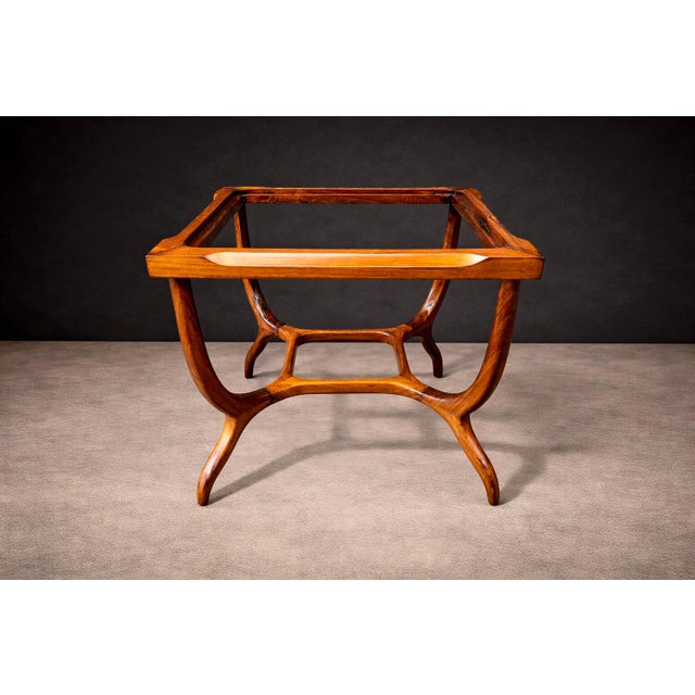 Sculptural Side Table in Caviuna & Marble, Giuseppe Scapinelli, 1950s For Sale In New York - Image 6 of 10