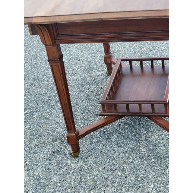 19th Century French Solid Cherry Partner Desk. For Sale - Image 14 of 17