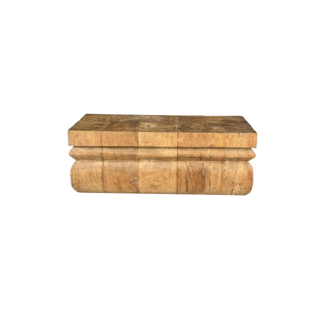 Large Reclaimed Teak Wood Table, Stunning Wood Textures, Modern Organic For Sale - Image 4 of 8