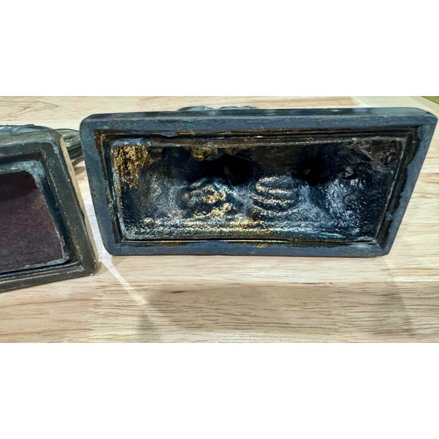 1930s Art Deco Cast Iron Leaping Gazelle Bookends by Littco - A Pair For Sale - Image 4 of 12