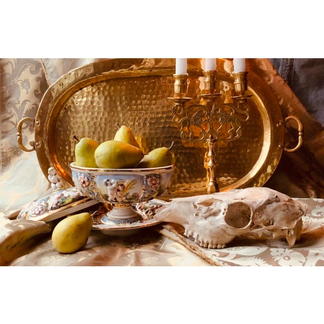 Exquisite Hand-Painted Capodimonte Lidded Tureen With Cupid Finial For Sale - Image 14 of 16