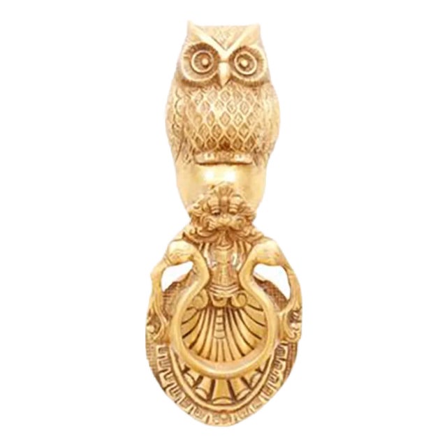 Brass Owl Door Knocker For Sale